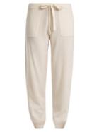 Matchesfashion.com Allude - Tie Waist Wool And Cashmere Blend Track Pants - Womens - Cream