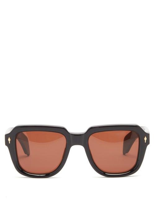 Jacques Marie Mage - Taos Square Acetate Sunglasses - Mens - Brown