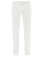 Matchesfashion.com Jacob Cohn - Stretch Cotton Slim Leg Chino Trousers - Mens - White