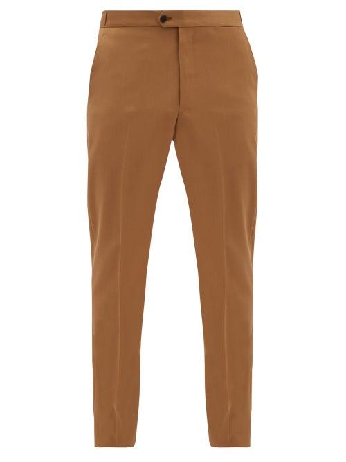Matchesfashion.com Caruso - Houdini Mid-rise Wool-blend Trousers - Mens - Beige