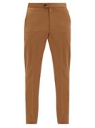 Matchesfashion.com Caruso - Houdini Mid-rise Wool-blend Trousers - Mens - Beige
