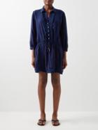 Melissa Odabash - Scarlett Crochet-trim Twill Dress - Womens - Mid Navy