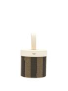 Matchesfashion.com Fendi - Jacquard-striped Leather Jewellery Box - Brown White