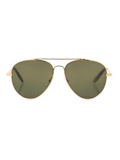 Bottega Veneta Etched Intrecciato Aviator-style Sunglasses