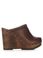 See By Chloé Clive Leather Wedge Clogs