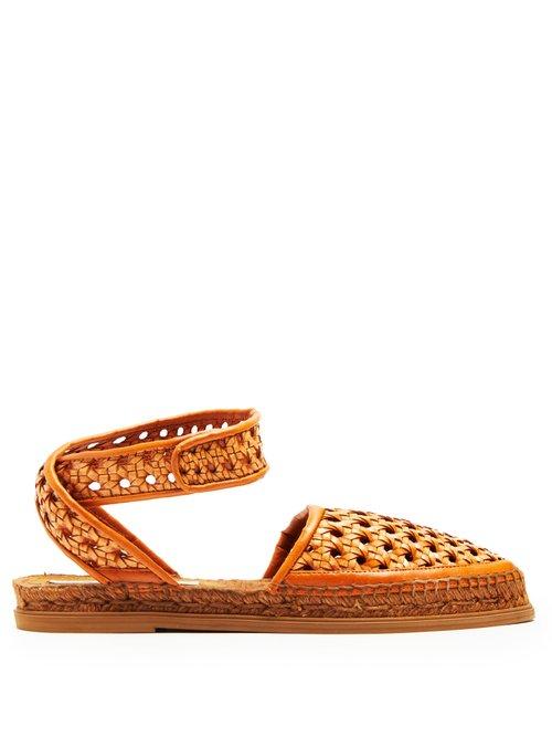 Matchesfashion.com Stella Mccartney - Woven Wicker Espadrille Sandals - Womens - Tan