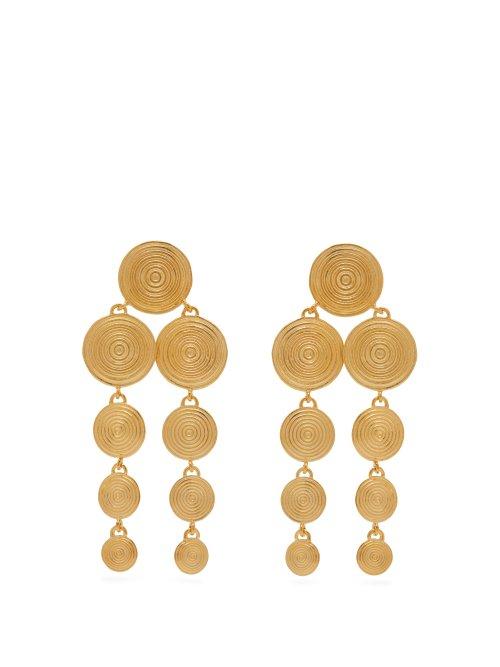 Matchesfashion.com Joelle Kharrat - Monta Gold Plated Clip On Drop Earrings - Womens - Gold