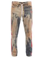 Matchesfashion.com Off-white - Bleached Distressed Slim Leg Jeans - Mens - Multi