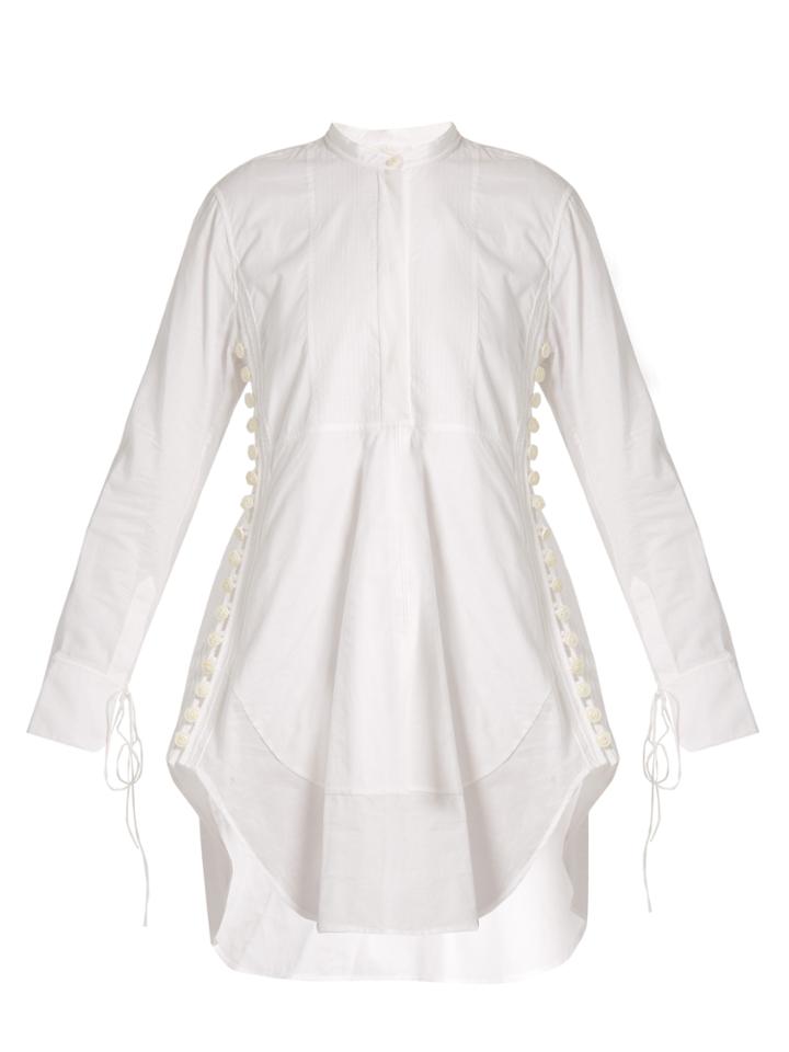 Chloé Granddad-collar Cotton-voile Dress