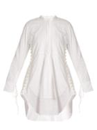 Chloé Granddad-collar Cotton-voile Dress