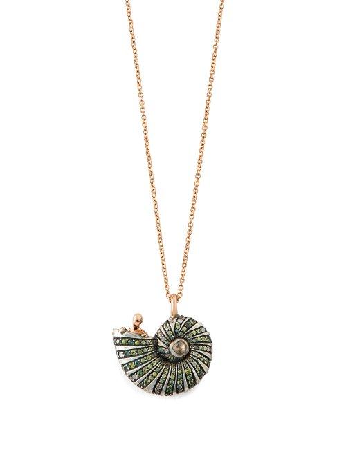 Matchesfashion.com Bibi Van Der Velden - Poseidon's Getaway 18kt Rose Gold Shell Necklace - Womens - Gold