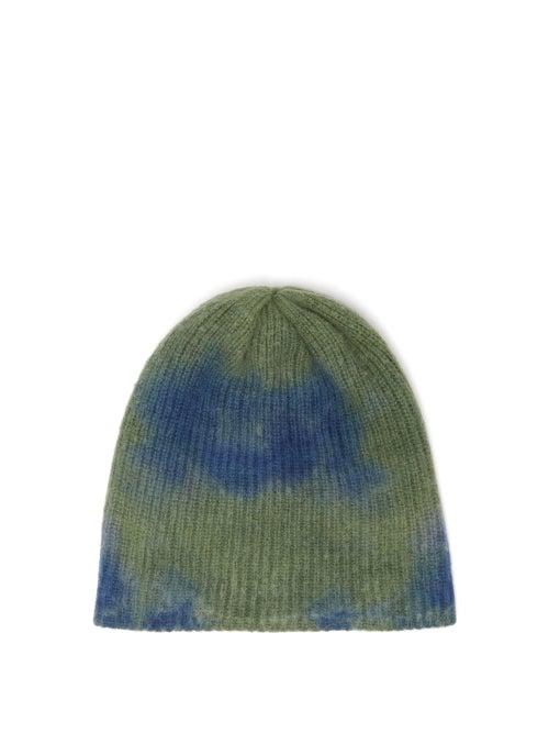 Matchesfashion.com The Elder Statesman - Watchman Tie-dyed Cashmere Beanie - Womens - Green Multi