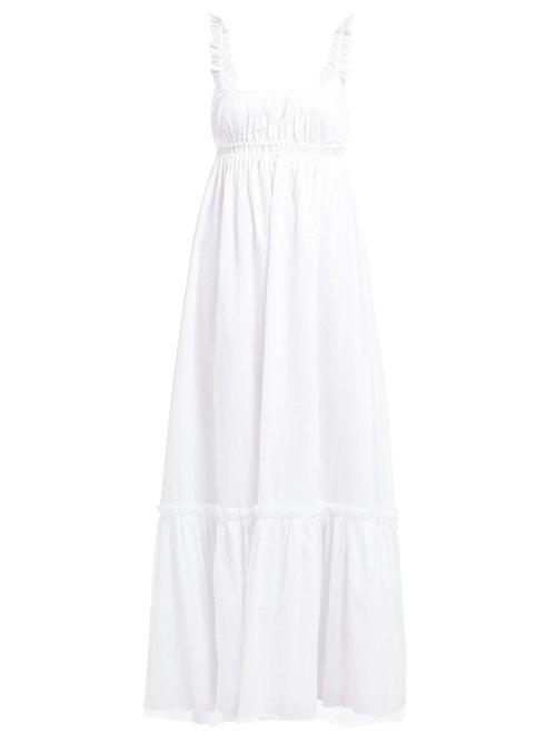 Matchesfashion.com Loup Charmant - Sonnet Frayed Cotton Dress - Womens - White
