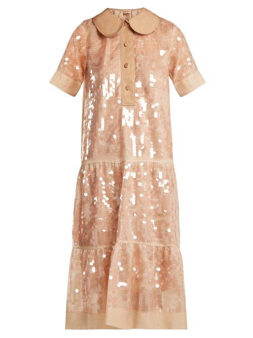 Matchesfashion.com No. 21 - Sequin Embellished Silk Dress - Womens - Nude