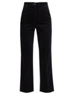 M.i.h Jeans Coler High-rise Cropped Velvet Flared Trousers