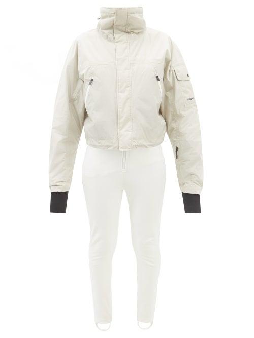 Holden - Bi-colour Technical-shell Ski Suit - Womens - Ivory