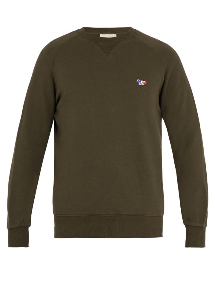 Maison Kitsuné Crew-neck Cotton-jersey Sweatshirt