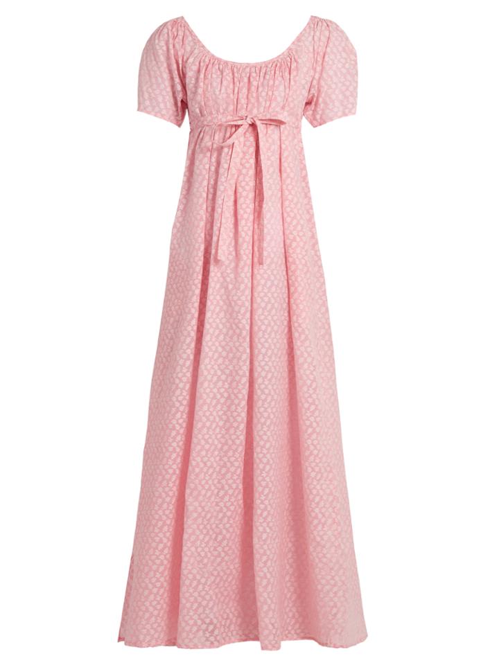 Thierry Colson Plum Fil Coup Silk-gauze Dress