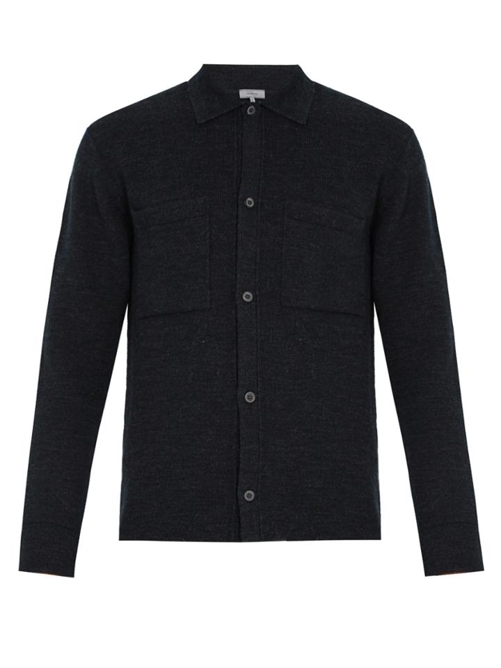 Lanvin Patch-pocket Wool-blend Cardigan