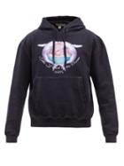 Phipps - Ocean-print Organic-cotton Hooded Sweatshirt - Mens - Navy