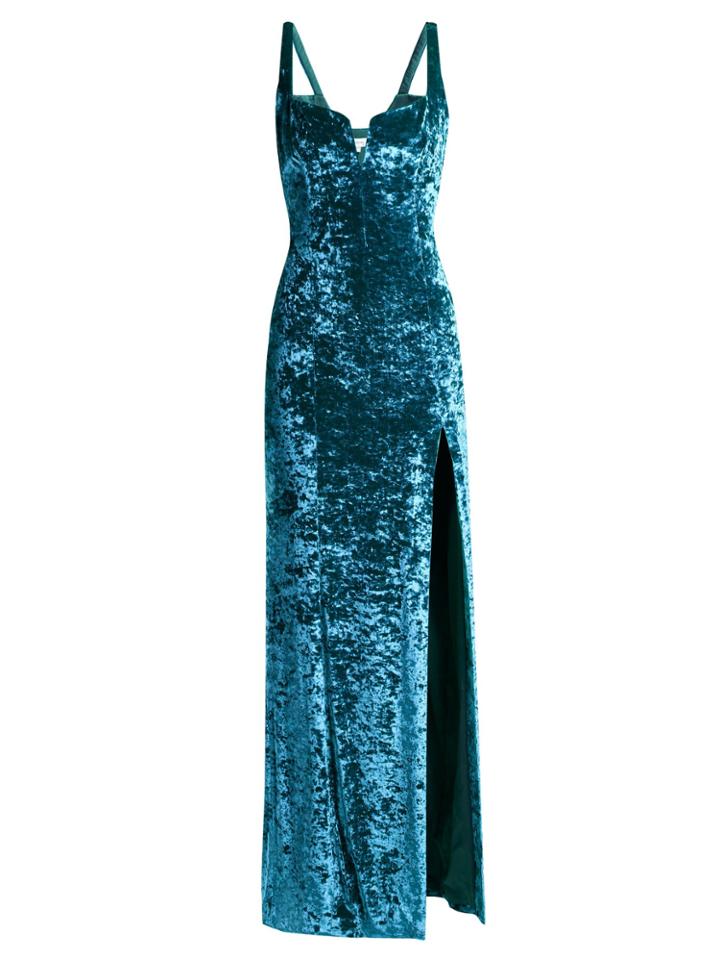 Galvan Solstice Hammered Velvet Corset Gown
