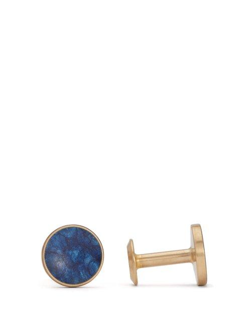 Matchesfashion.com Alice Made This - Bayley Patina Brass Cufflinks - Mens - Blue