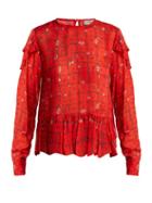 Matchesfashion.com Preen Line - Bryoni Vine Print Blouse - Womens - Red Print