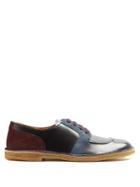 Prada Contrast-panel Leather Derby Shoes