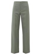 Matchesfashion.com Maison Margiela - Houndstooth Flared Trousers - Womens - Grey