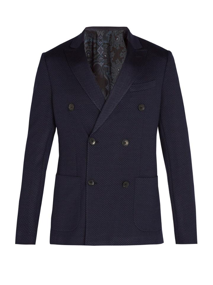 Etro Nuovo Jersey Wool Silk Blend Blazer