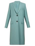 Matchesfashion.com Fendi - Single Breasted Twill Coat - Womens - Blue