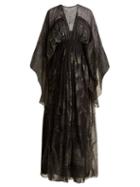 Matchesfashion.com Zandra Rhodes - Summer Collection The 1973 Field Of Lilies Gown - Womens - Black