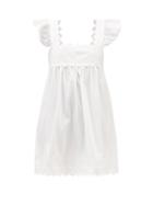 Juliet Dunn - Rickrack-embellished Cotton-poplin Mini Dress - Womens - White