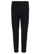 Matchesfashion.com Lanvin - Biker Cut Cotton Chinos - Mens - Navy