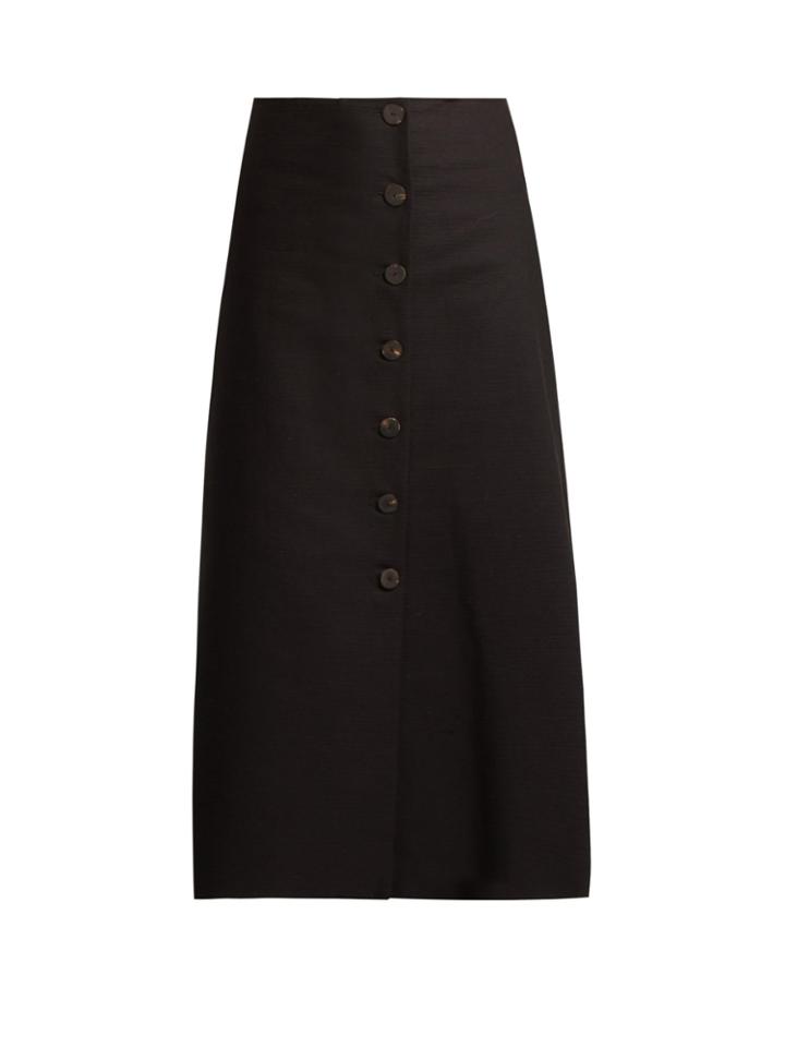 A.w.a.k.e. Cotton-blend Midi Skirt