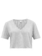 Matchesfashion.com The Upside - Annie Cropped Cotton T Shirt - Womens - Grey