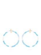 Matchesfashion.com Balenciaga - Acrylic Hoop Earrings - Womens - Blue