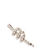 Matchesfashion.com Miu Miu - Crystal Embellished Hair Slide - Womens - Silver