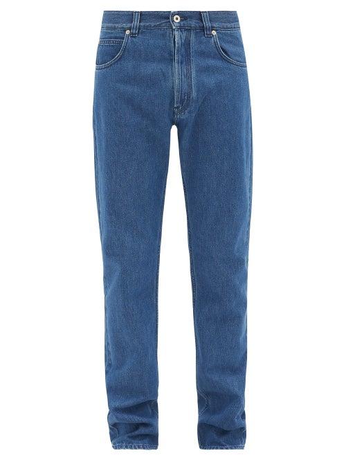Matchesfashion.com Loewe - Anagram-print Straight-leg Jeans - Mens - Blue
