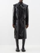 Raf Simons - Patent-cotton Trench Coat - Womens - Black