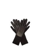 Matchesfashion.com Burberry - Cashmere And Leather Gloves - Womens - Black