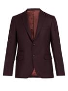 Matchesfashion.com Officine Gnrale - 375 Single Breasted Wool Blazer - Mens - Burgundy