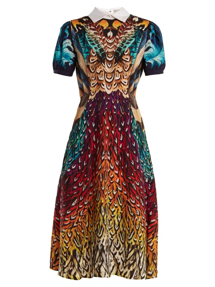 Mary Katrantzou Osprey Silk Crepe De Chine Dress