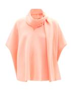 Roksanda - Willa Scarf-neck Wool-crepe Top - Womens - Light Pink