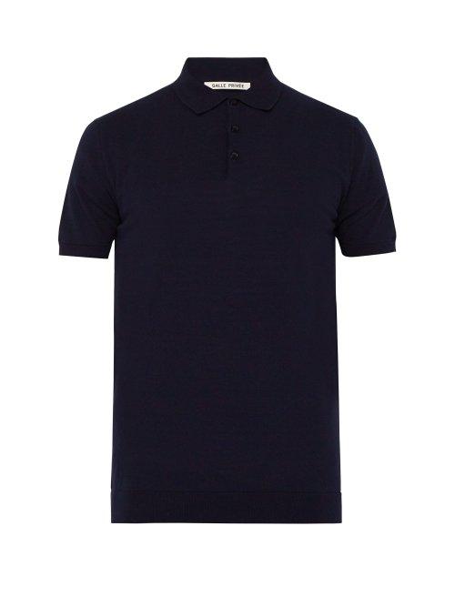 Matchesfashion.com Salle Prive - Eliel Cotton Jersey Polo T Shirt - Mens - Navy