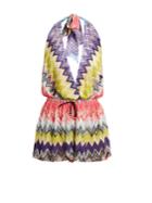 Missoni Mare Zigzag-knit Halterneck Playsuit