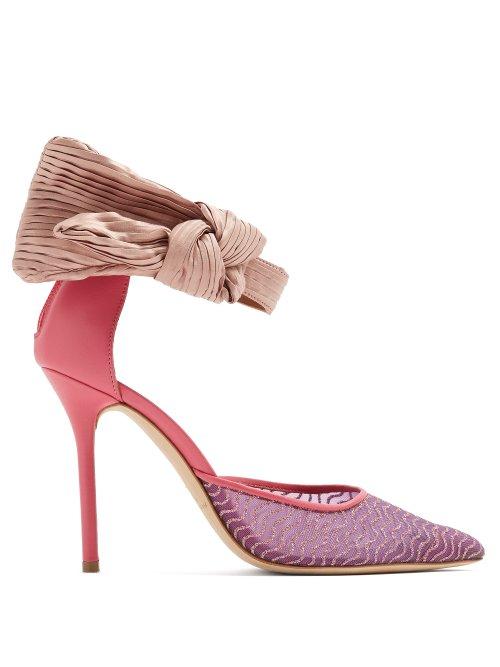 Matchesfashion.com Malone Souliers By Roy Luwolt - X Emanuel Ungaro Elle Pumps - Womens - Pink Multi