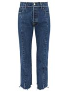 Matchesfashion.com Vetements - Deconstructed Straight Leg Jeans - Womens - Blue