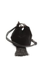 Matchesfashion.com Saint Laurent - Mansour Velvet Clutch - Womens - Black