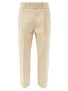 Matchesfashion.com Wooyoungmi - Pleated-waist Tailored Cotton Trousers - Mens - Beige